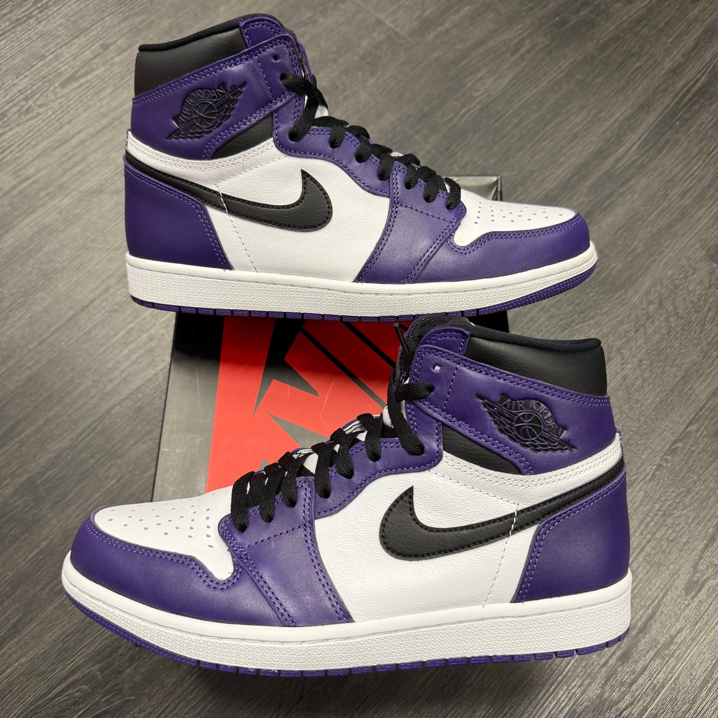 Jordan 1 Retro High Court Purple White U9.5