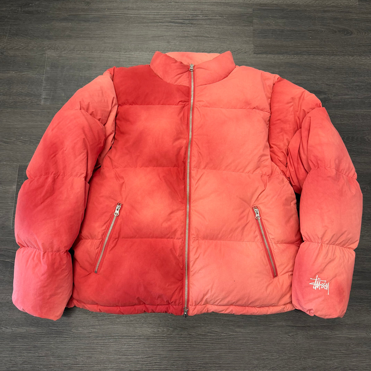 Stussy Puffer Jacket Faded Red