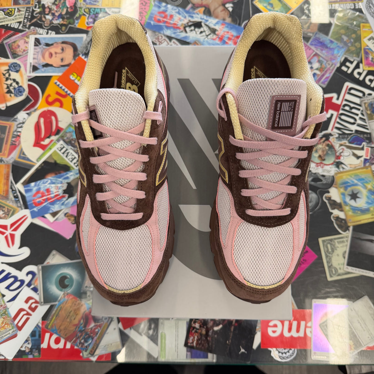 New Balance 990v4 MiUSA Pumpernickel Pink Chalk