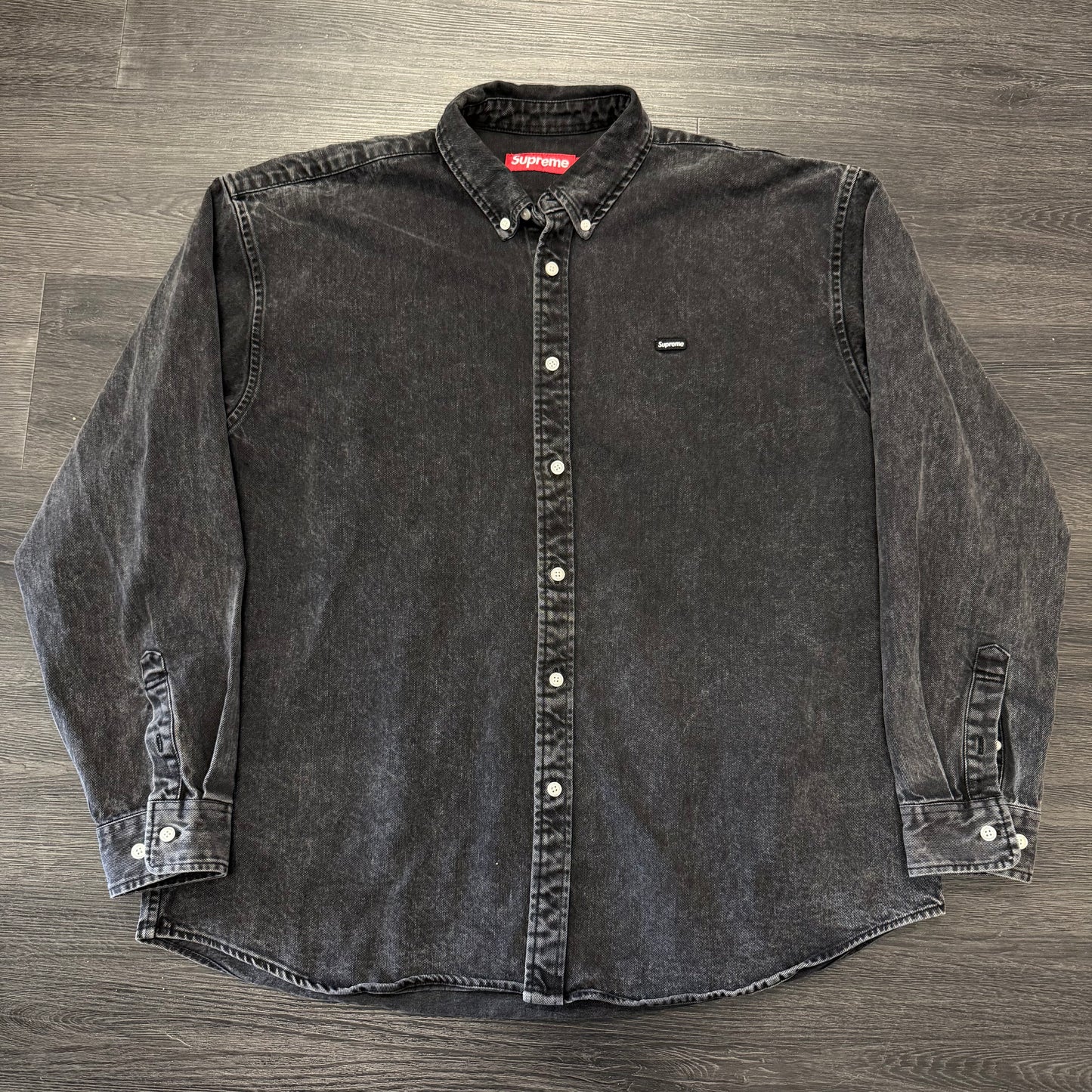 Supreme Denim Button Up Washed Black