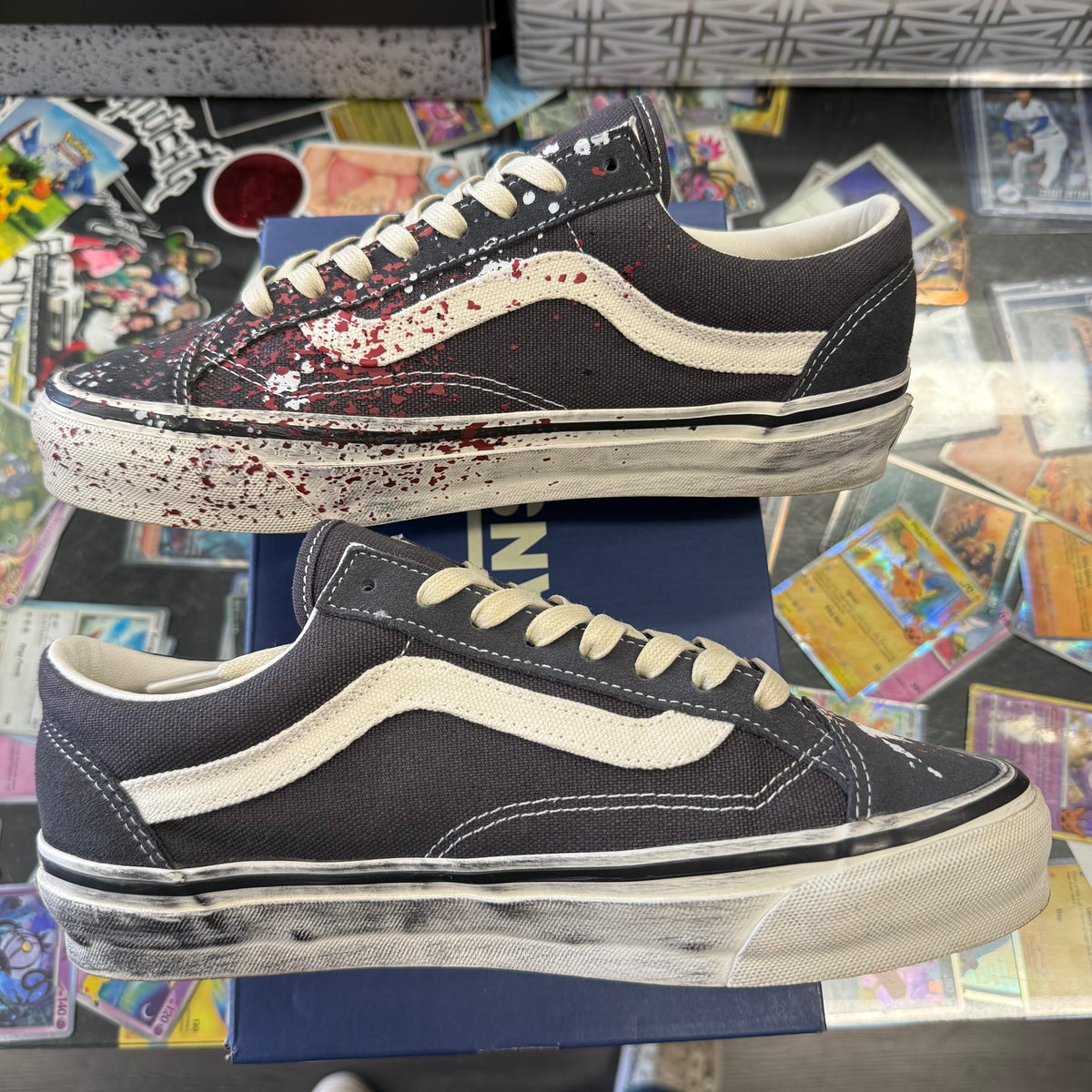 Vans Premium Old Skool 36 Paint Splatter Charcoal Grey U8
