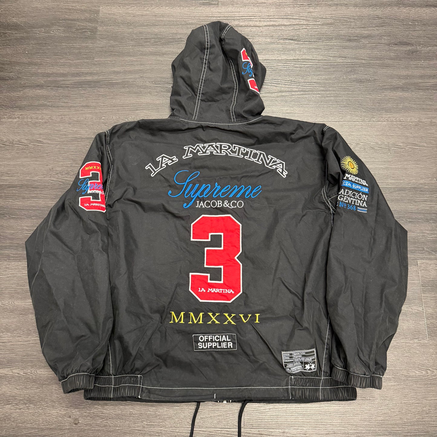 Supreme La Martina Lightweight Hooded Jacket Black
