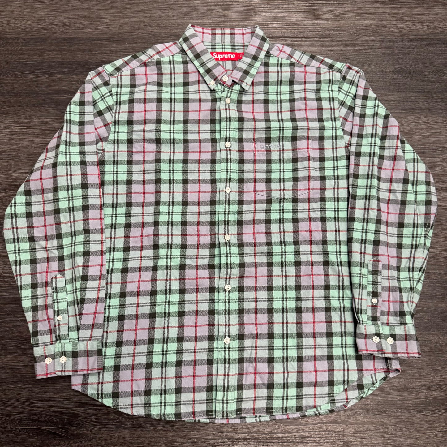 Supreme Flannel Light Purple /Green
