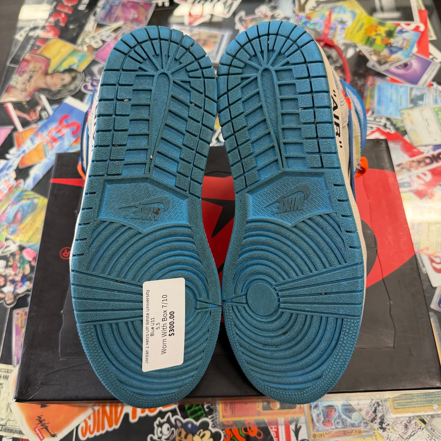Jordan 1 Retro Off White University Blue U5.5