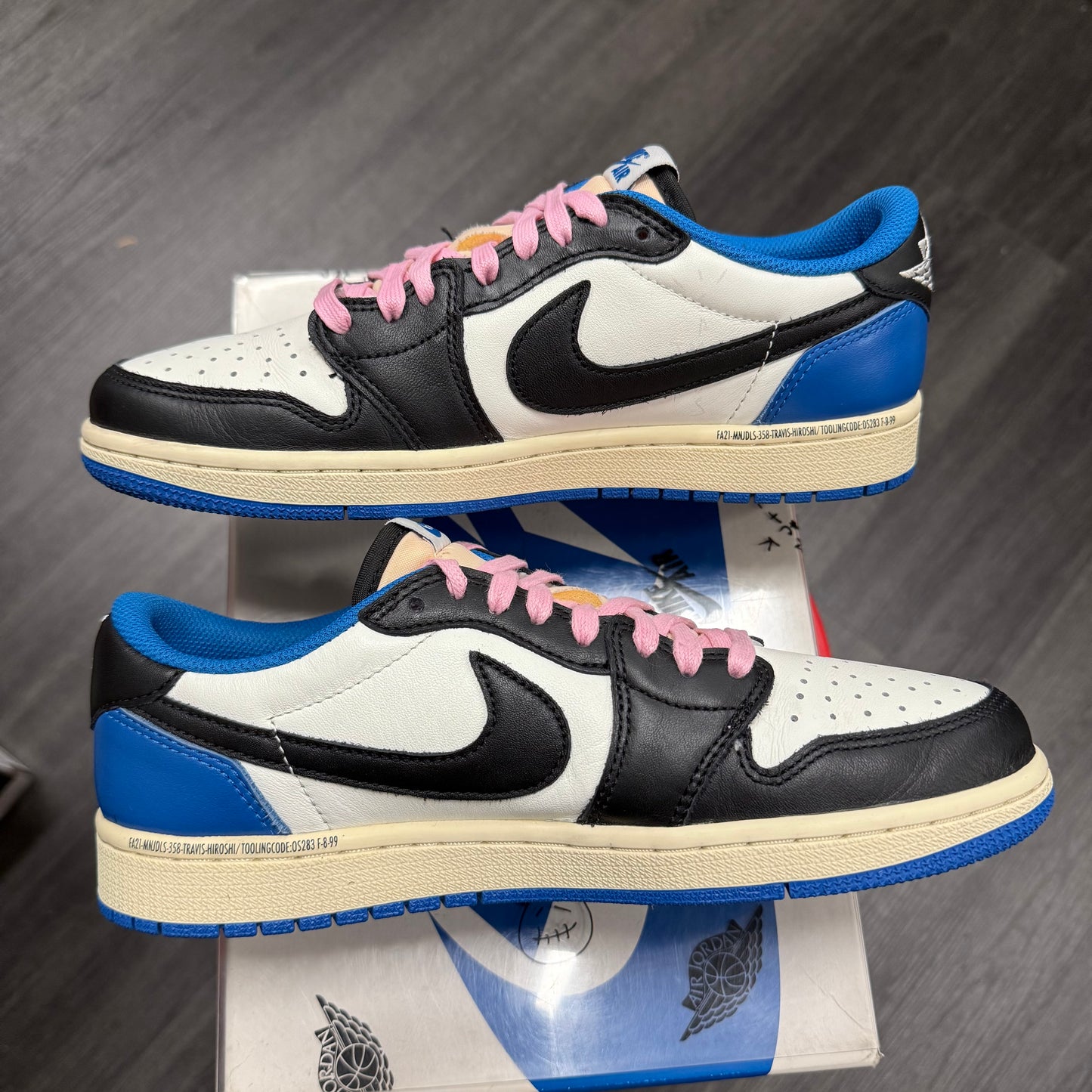 Jordan 1 Retro Low Fragment Travis Scott U7.5
