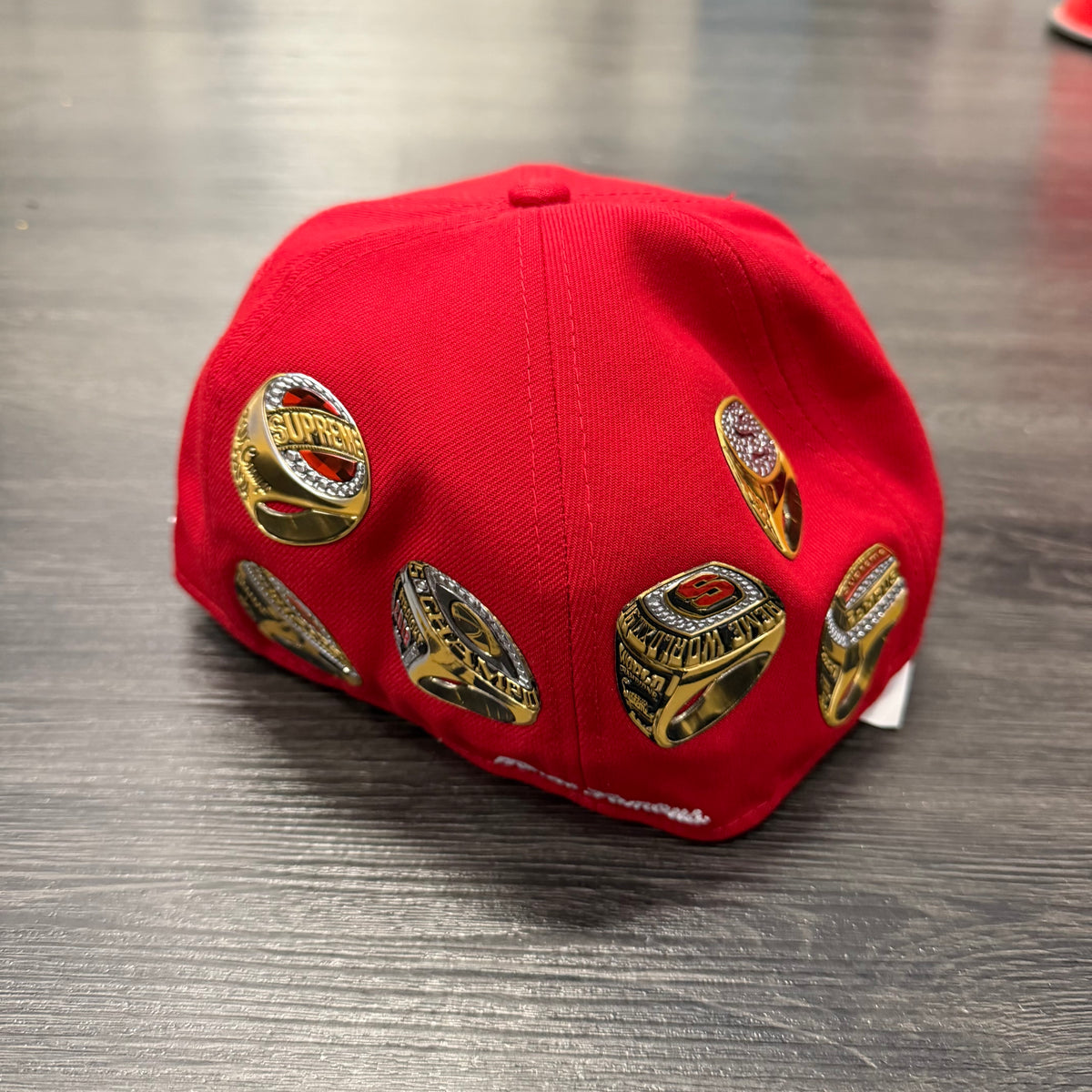 Supreme New Era Rings Red