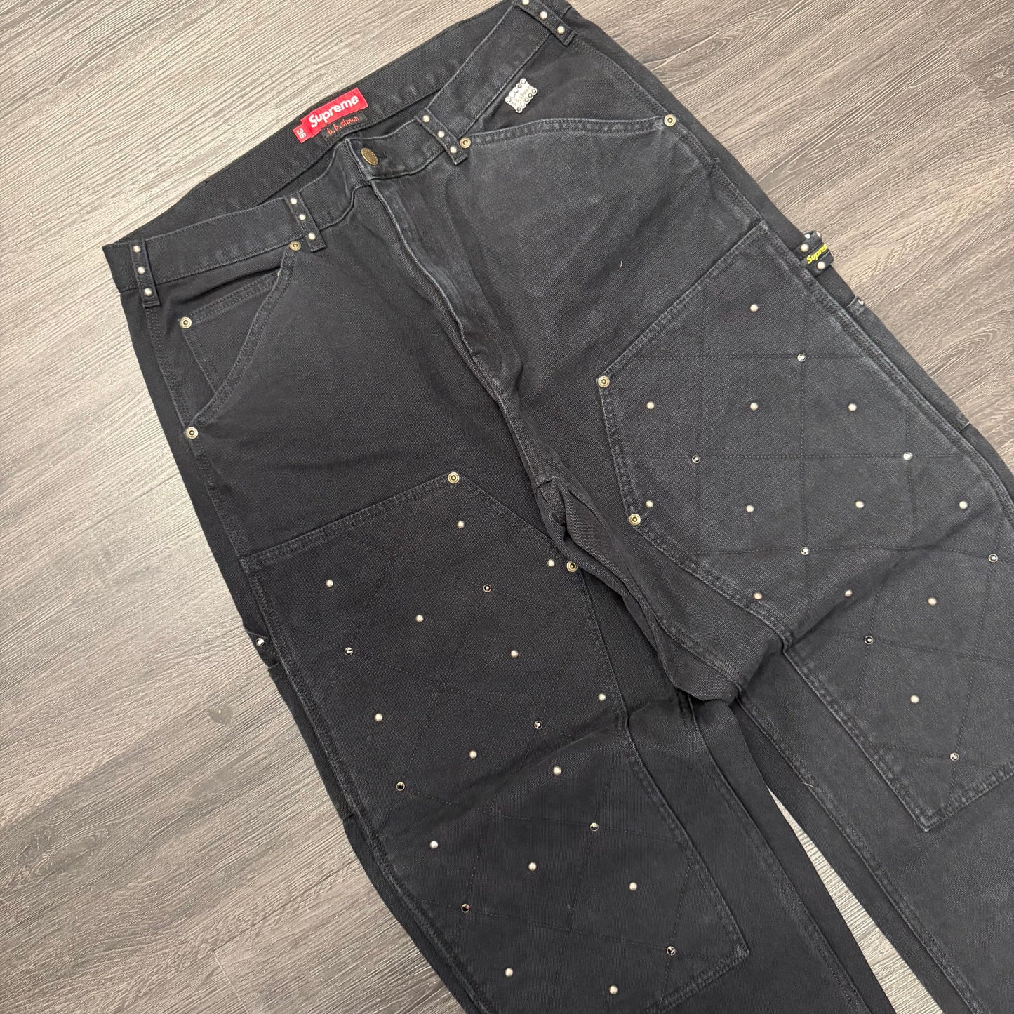 Supreme b.b. Simon Quilted Double Knee Painter Pant Black