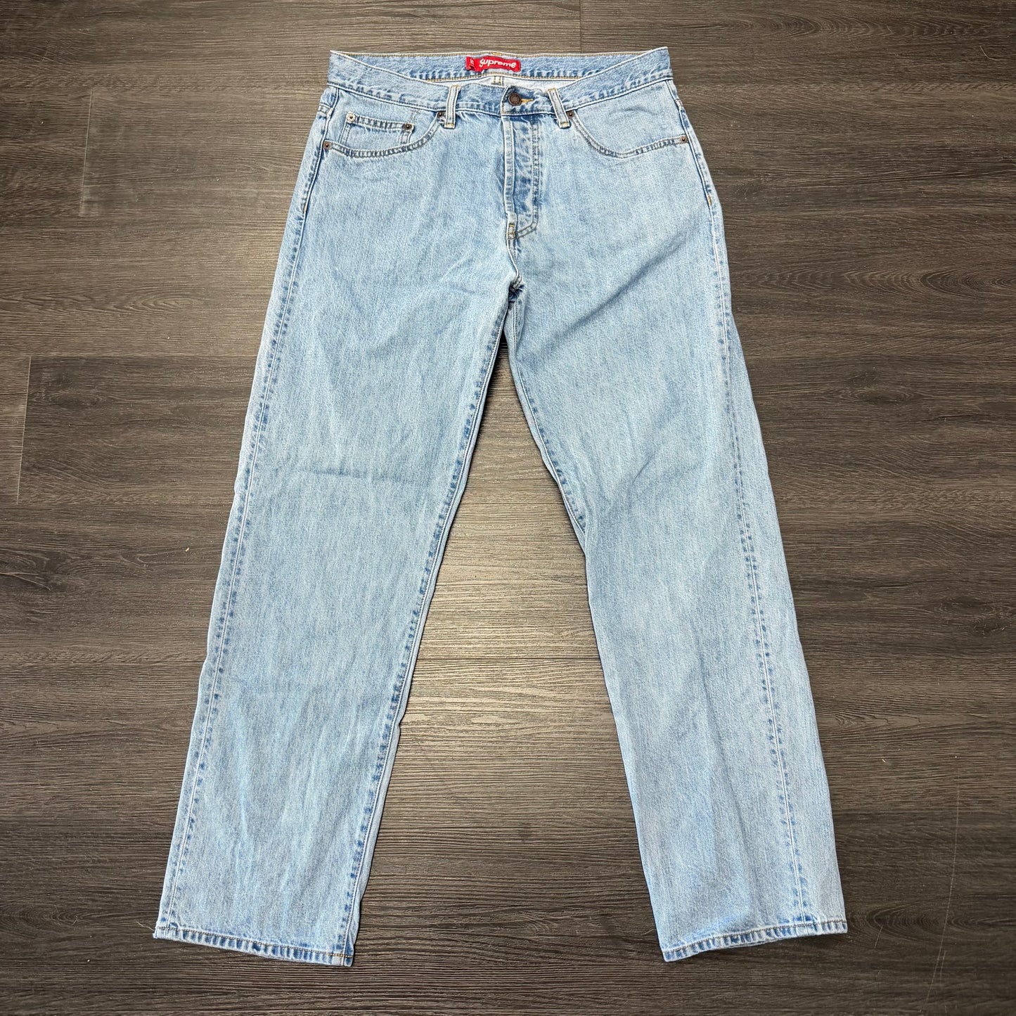 Supreme Denim Straight Leg Light Wash