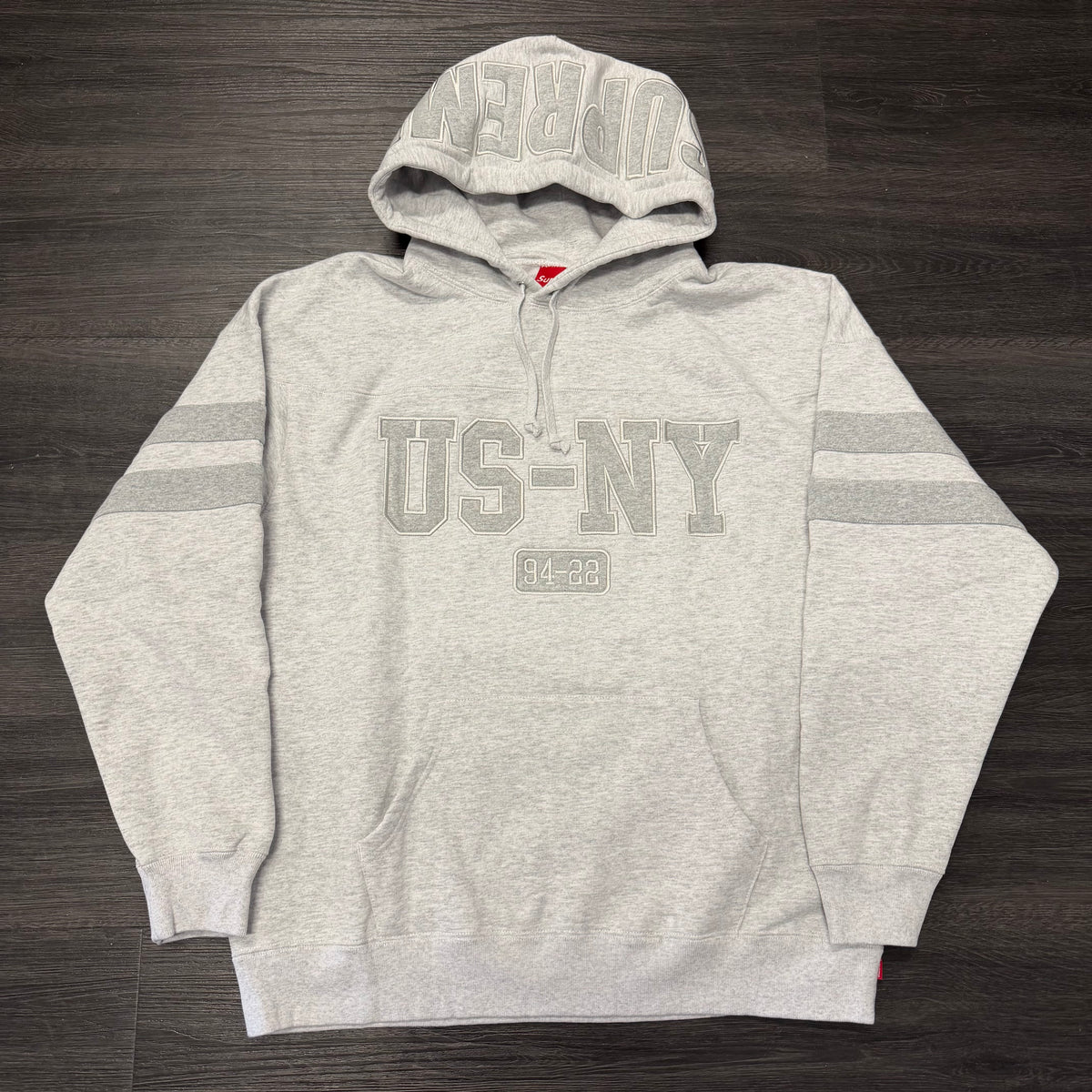 Supreme USNY Hoodie Grey