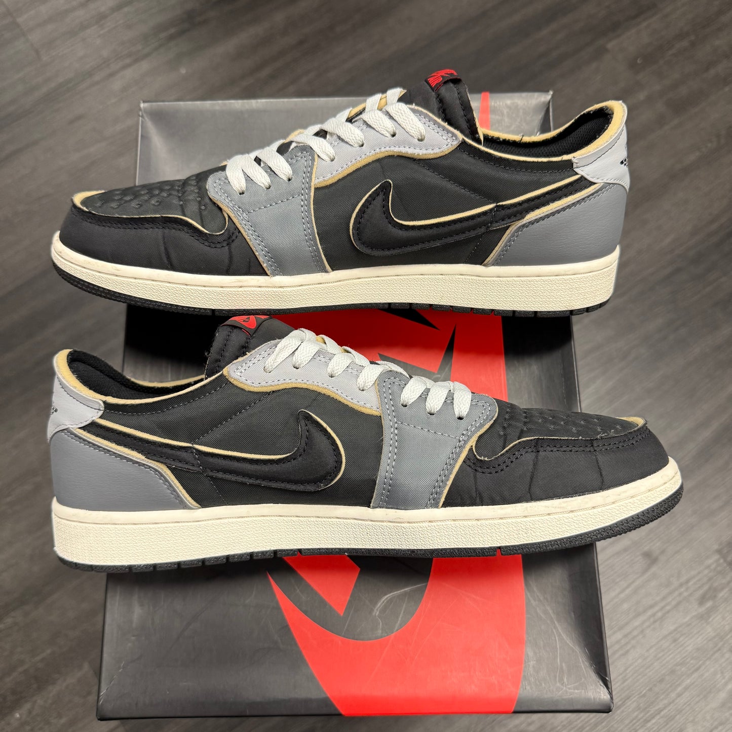 Jordan 1 Retro Low EX Black Smoke Grey U12.5