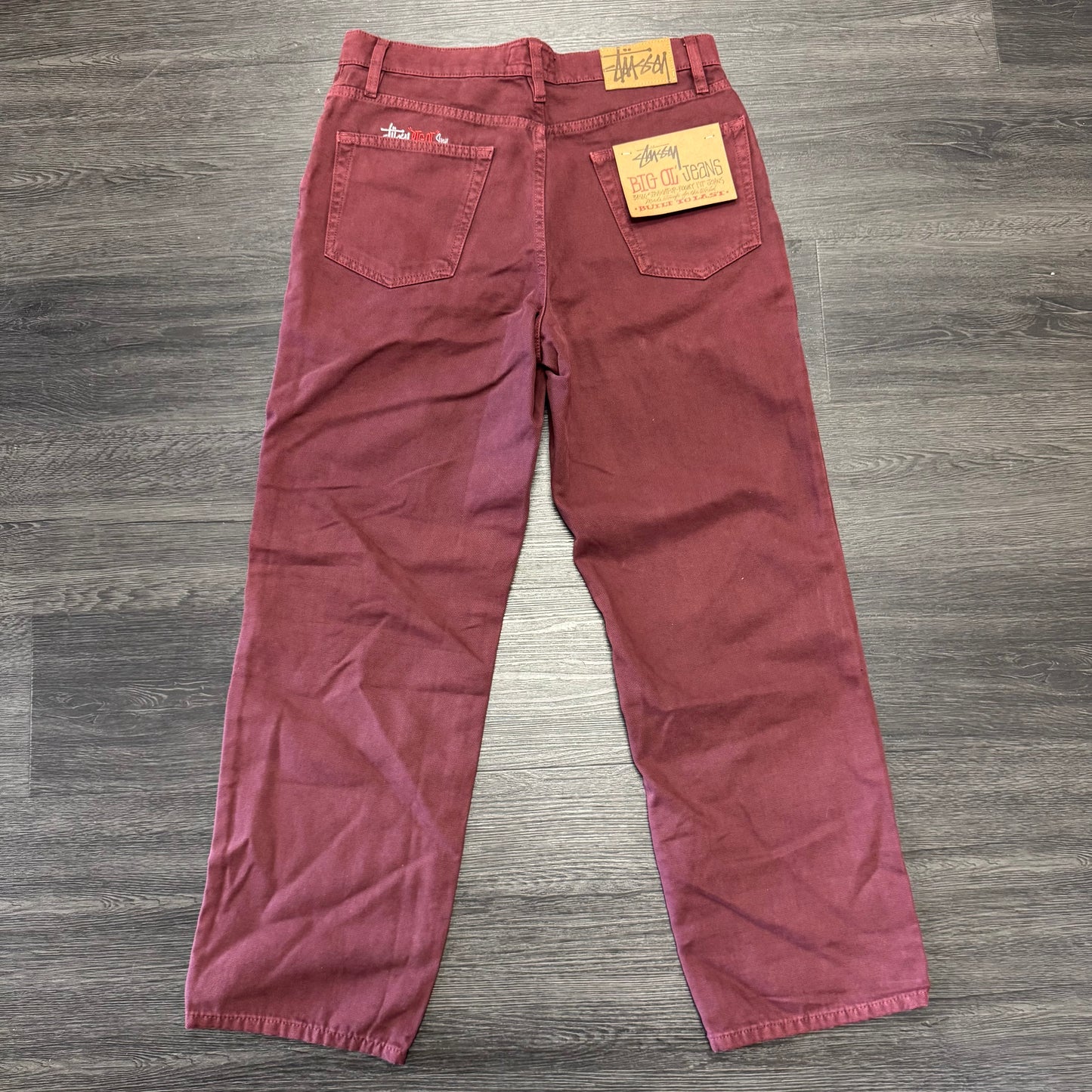 Stussy Big Ol Denim Burgundy