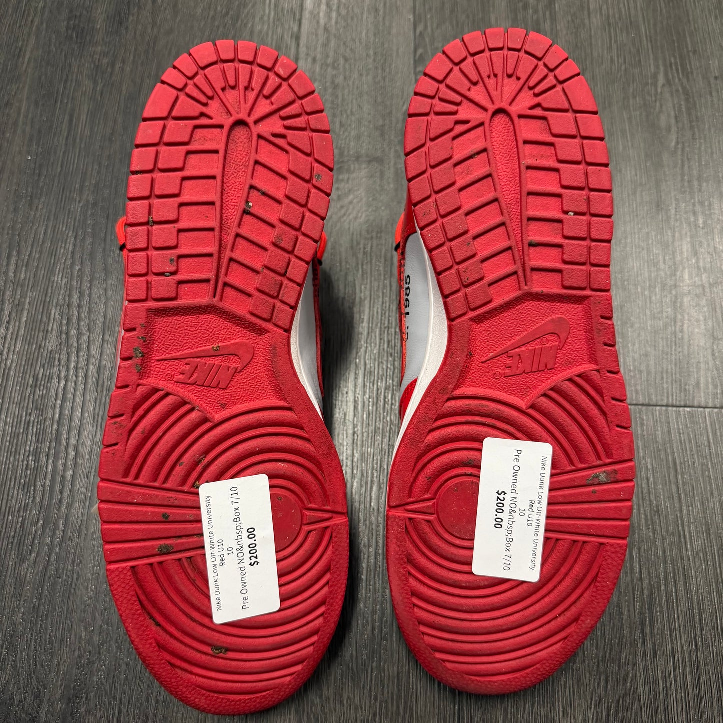 Nike Dunk Low Off-White University Red U10