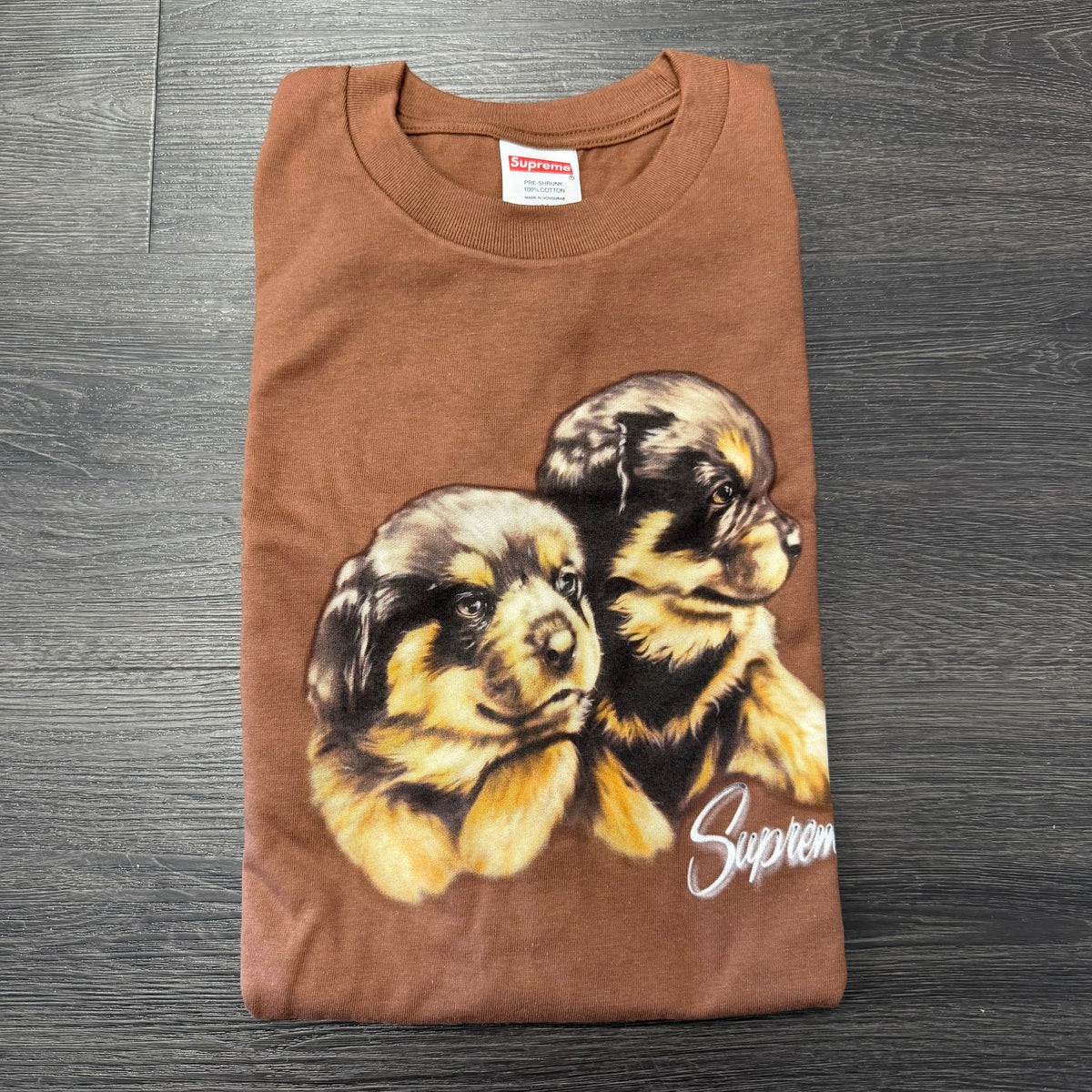 Supreme Puppies Tee Brown