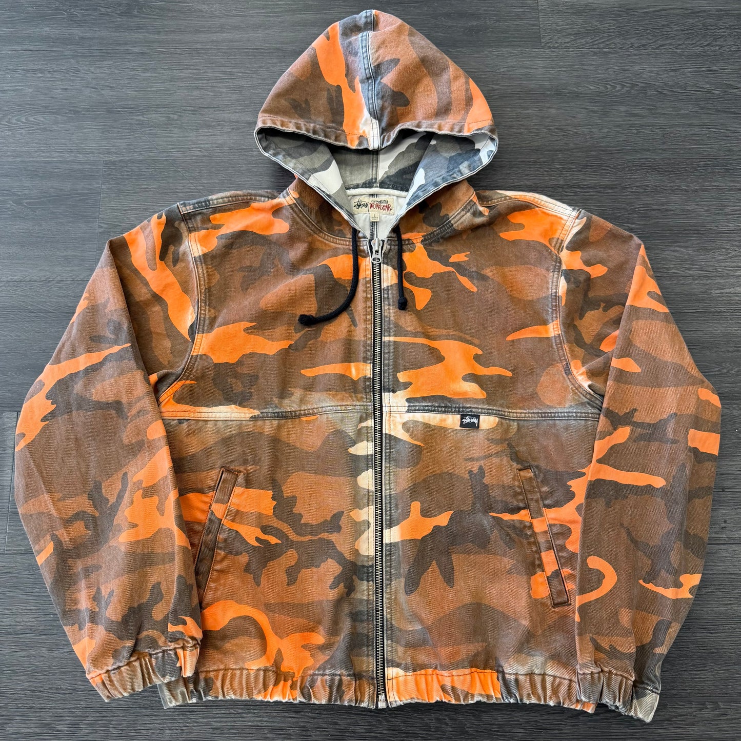 Stussy Workgear Jacket Orange Camo