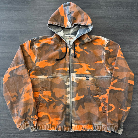 Stussy Workgear Jacket Orange Camo