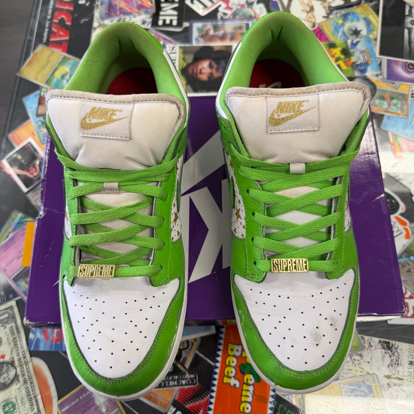 Nike SB Dunk low supreme stars mean green (2021) U