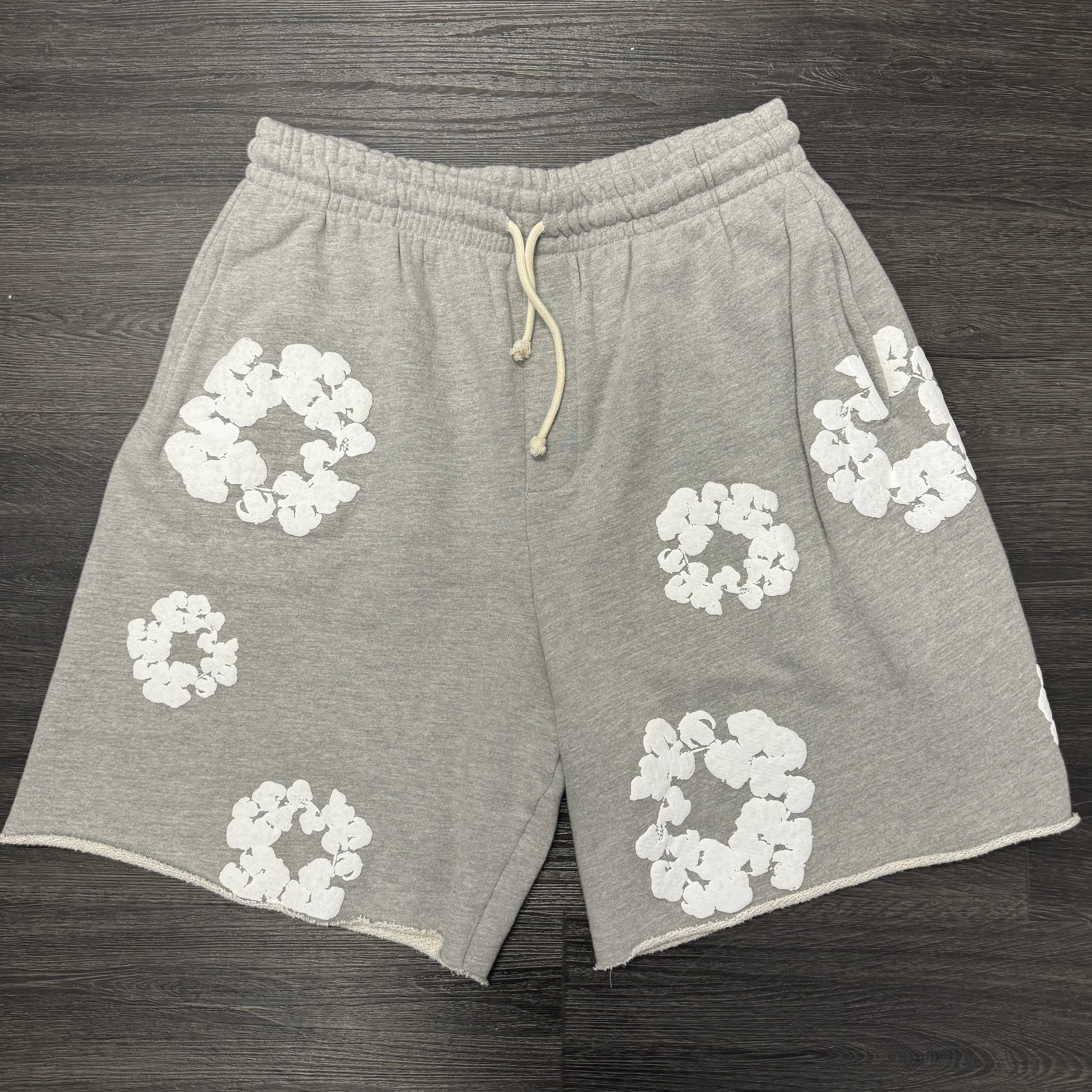 Denim Tears The Cotton Wreath Sweat Shorts Grey