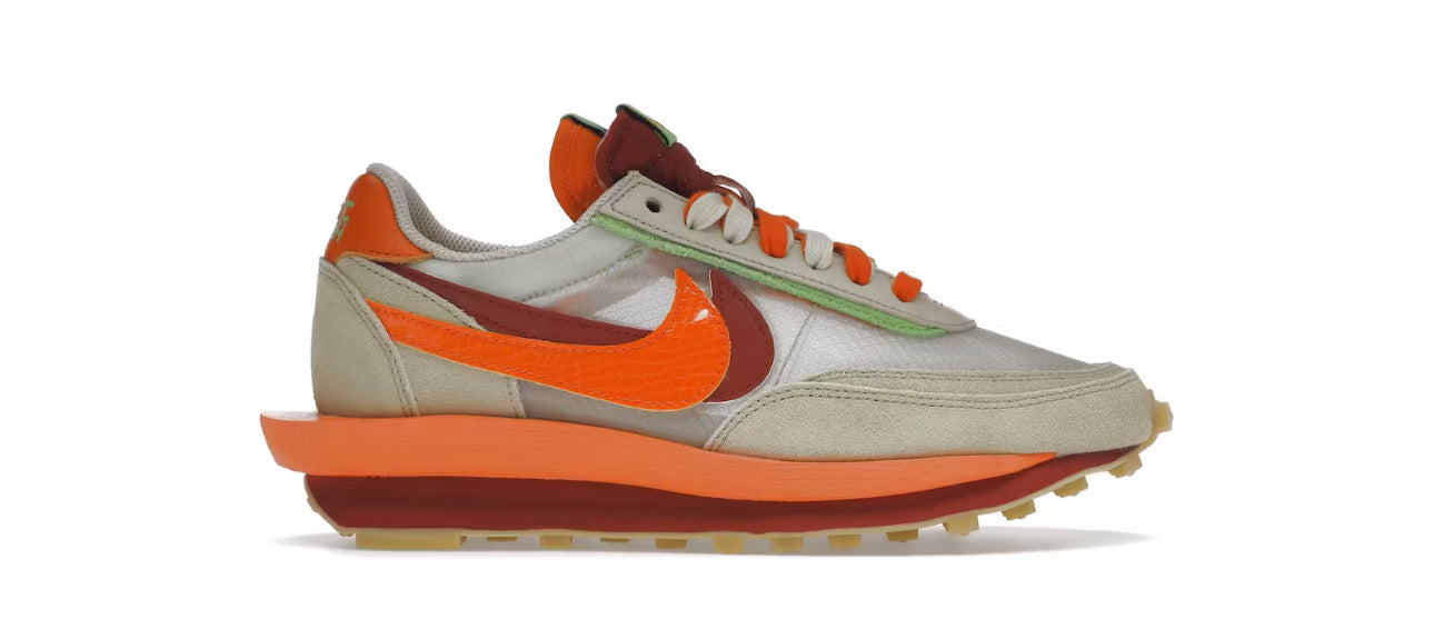 Nike LD Waffle sacai CLOT Kiss of Death Net Orange Blaze U7.5