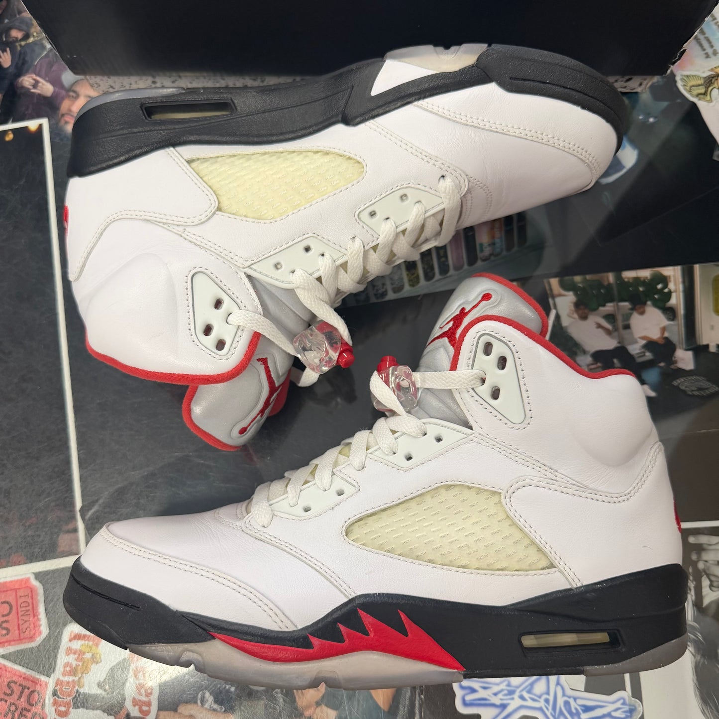 Jordan 5 Retro Fire Red Silver Tongue U9