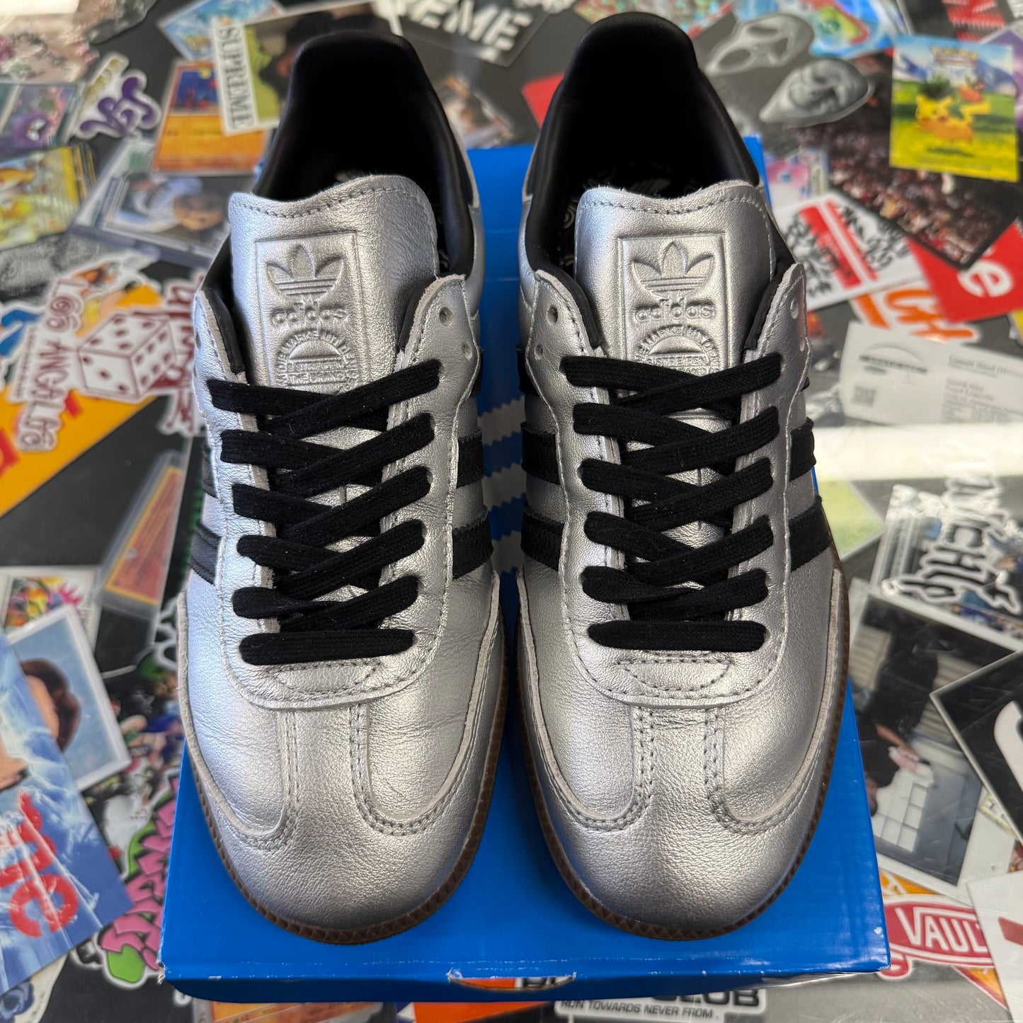 adidas Samba OG Silver Metallic Black Gum (Women's)