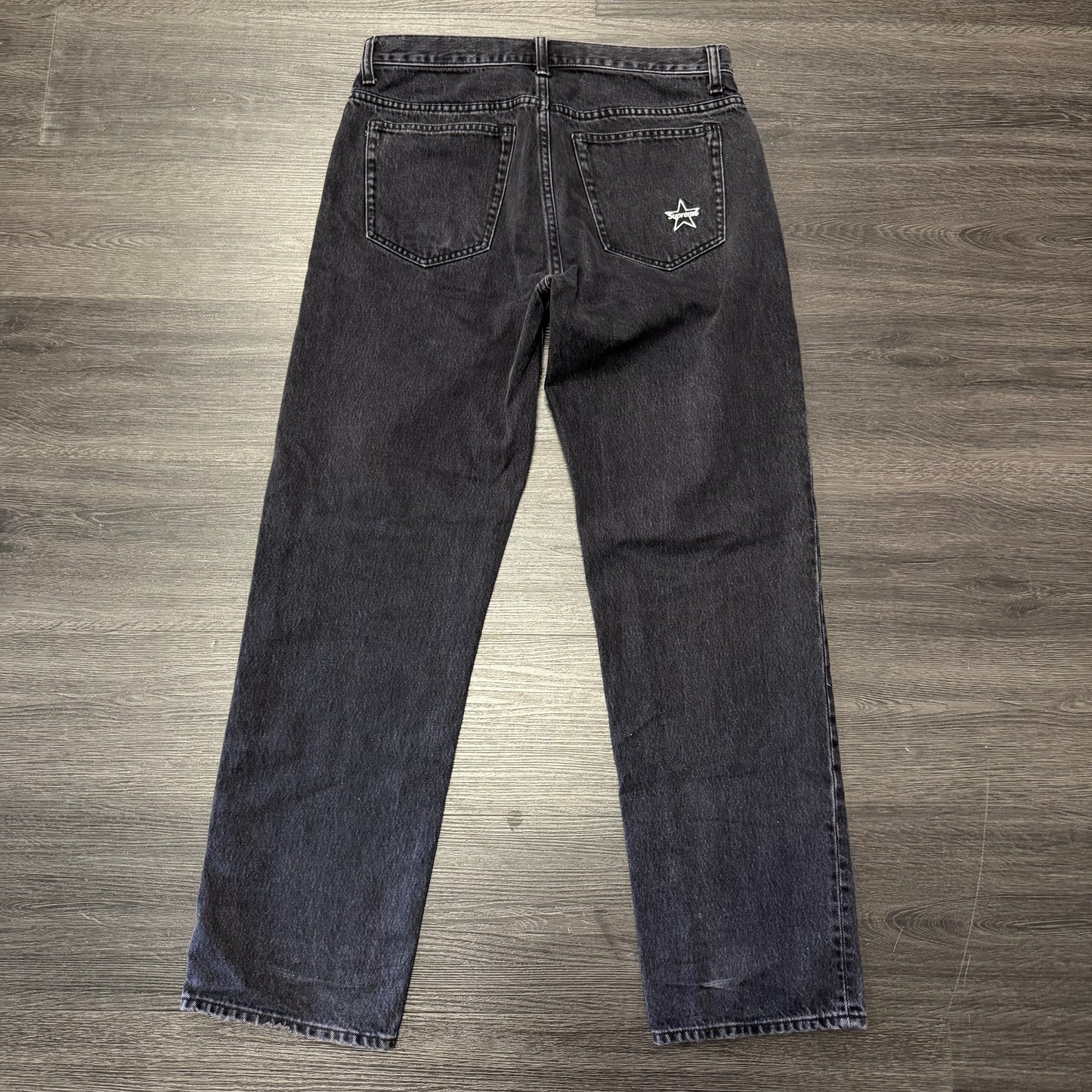 Supreme Denim Straight Leg Washed Black