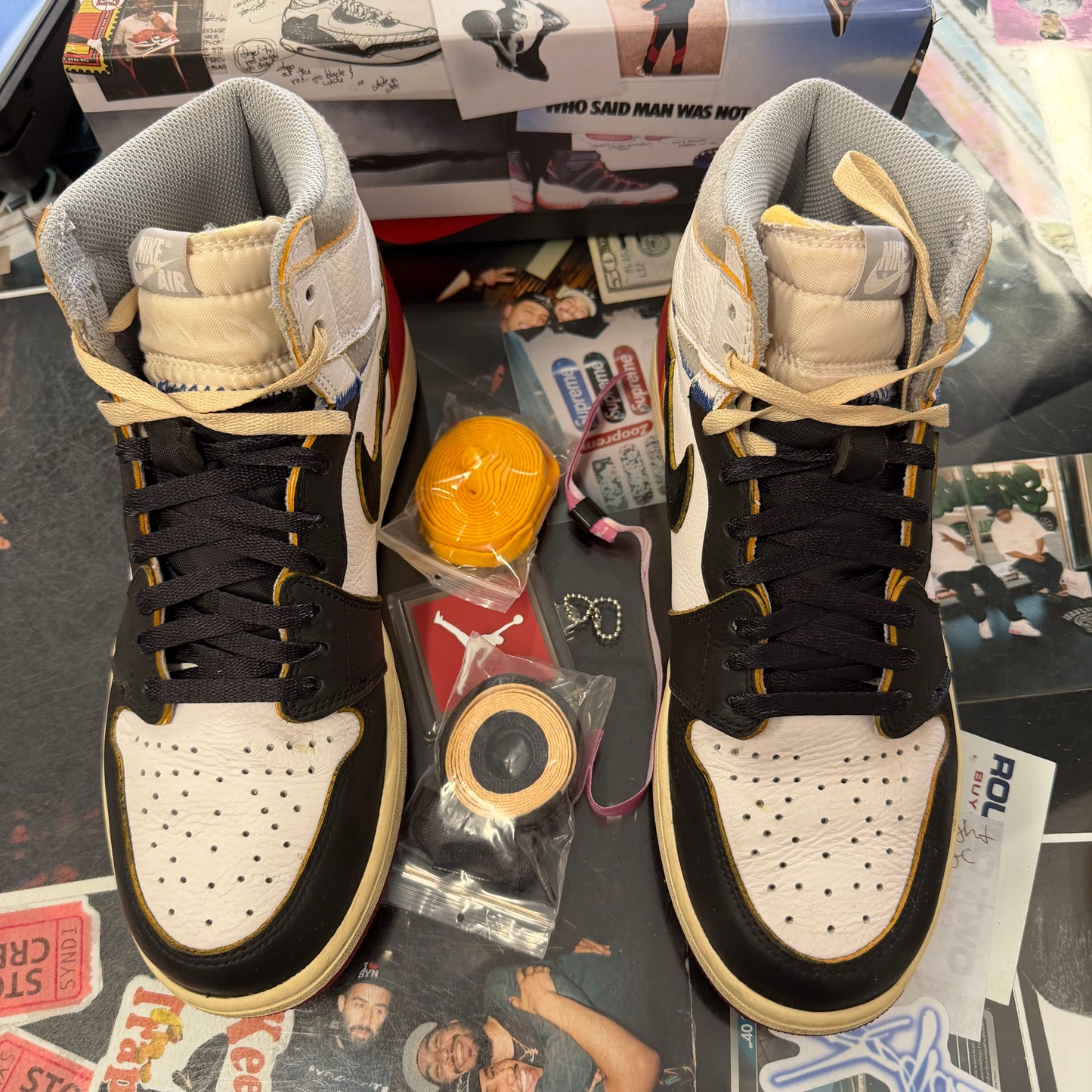 Jordan 1 Retro High Union Black Toe U9.5