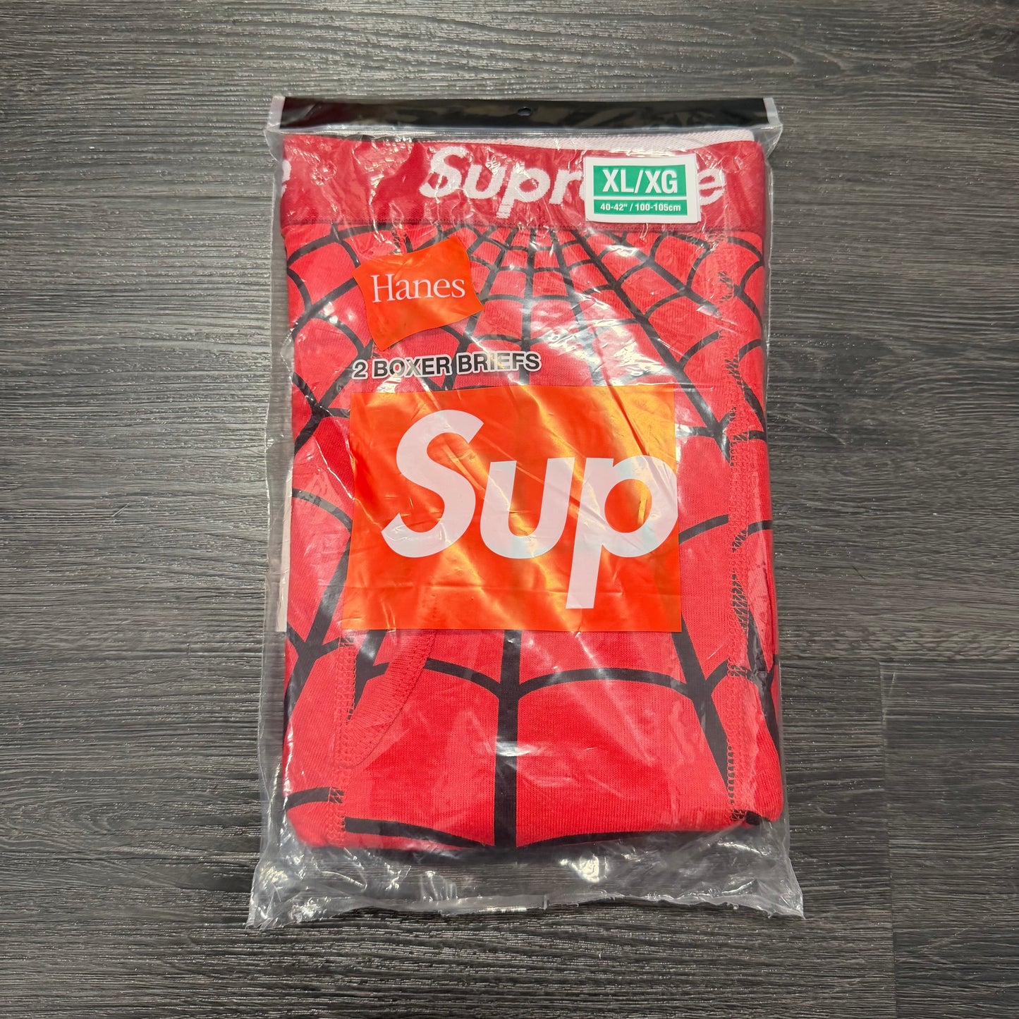 Supreme Hanes Spider-Man Boxer Briefs (2 Pack) Red