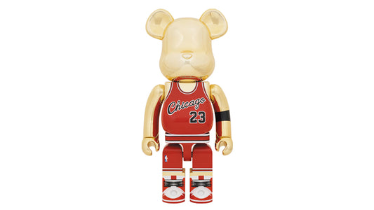 Bearbrick Michael Jordan 1985 Rookie Jersey 1000% Gold Chrome