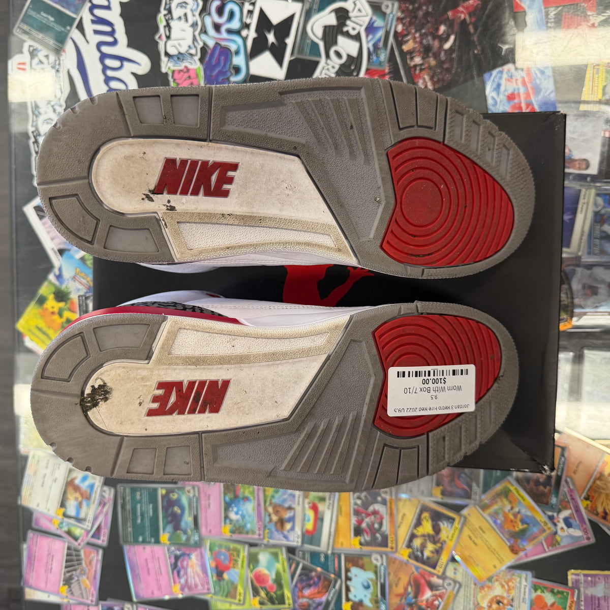 Jordan 3 Retro Fire Red 2022 U9.5