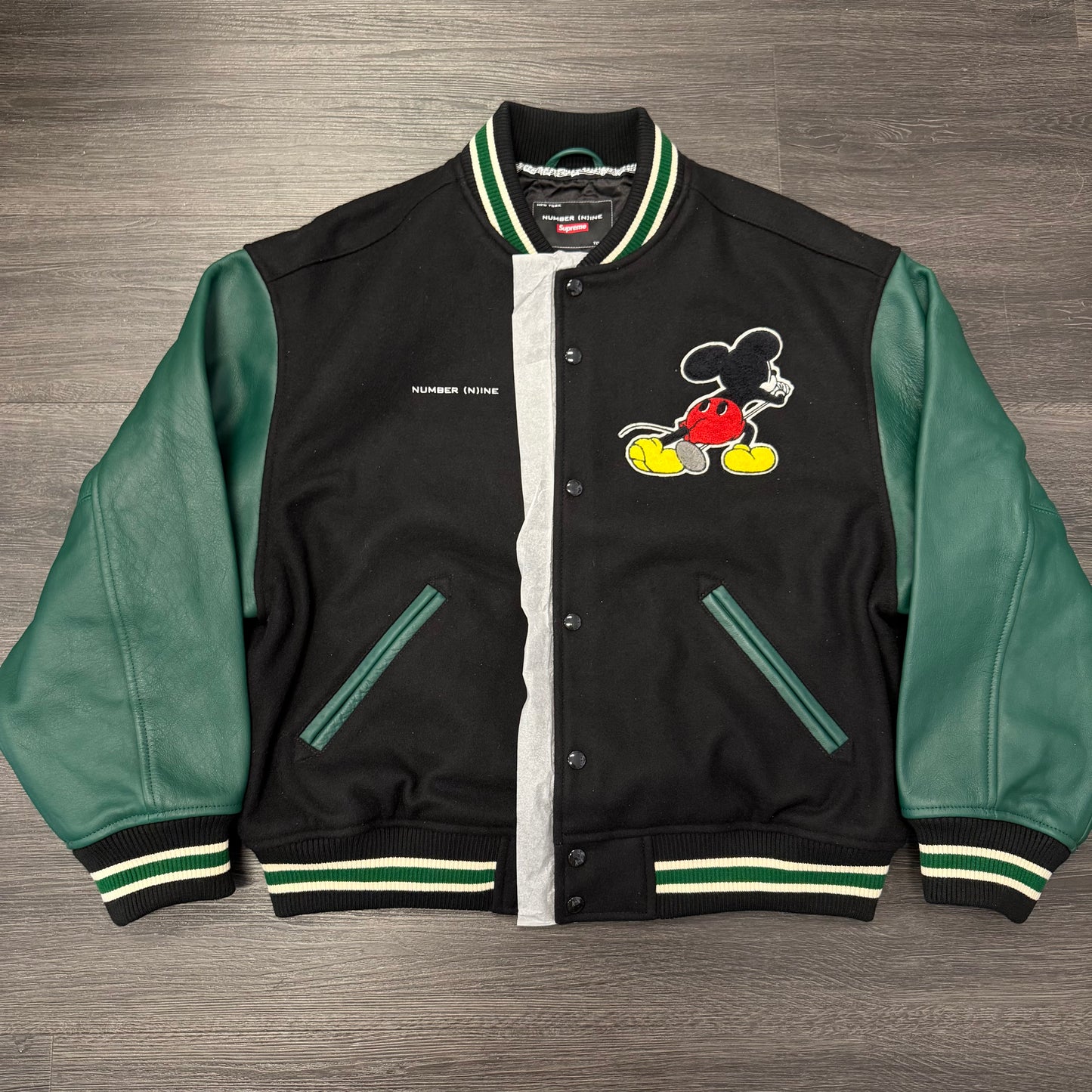 Supreme Number (N)ine Mickey Varsity Jacket Black