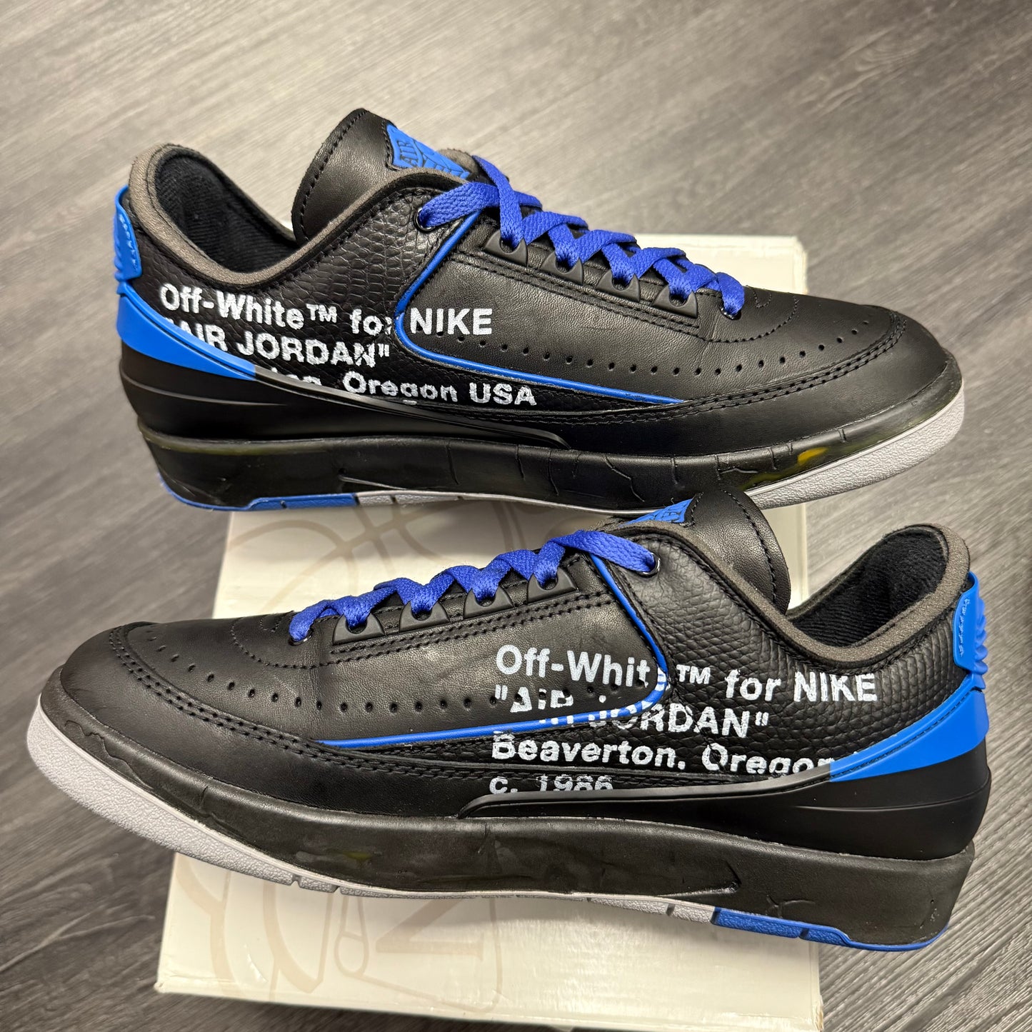 Jordan 2 Retro Low Off White Black Blue U8