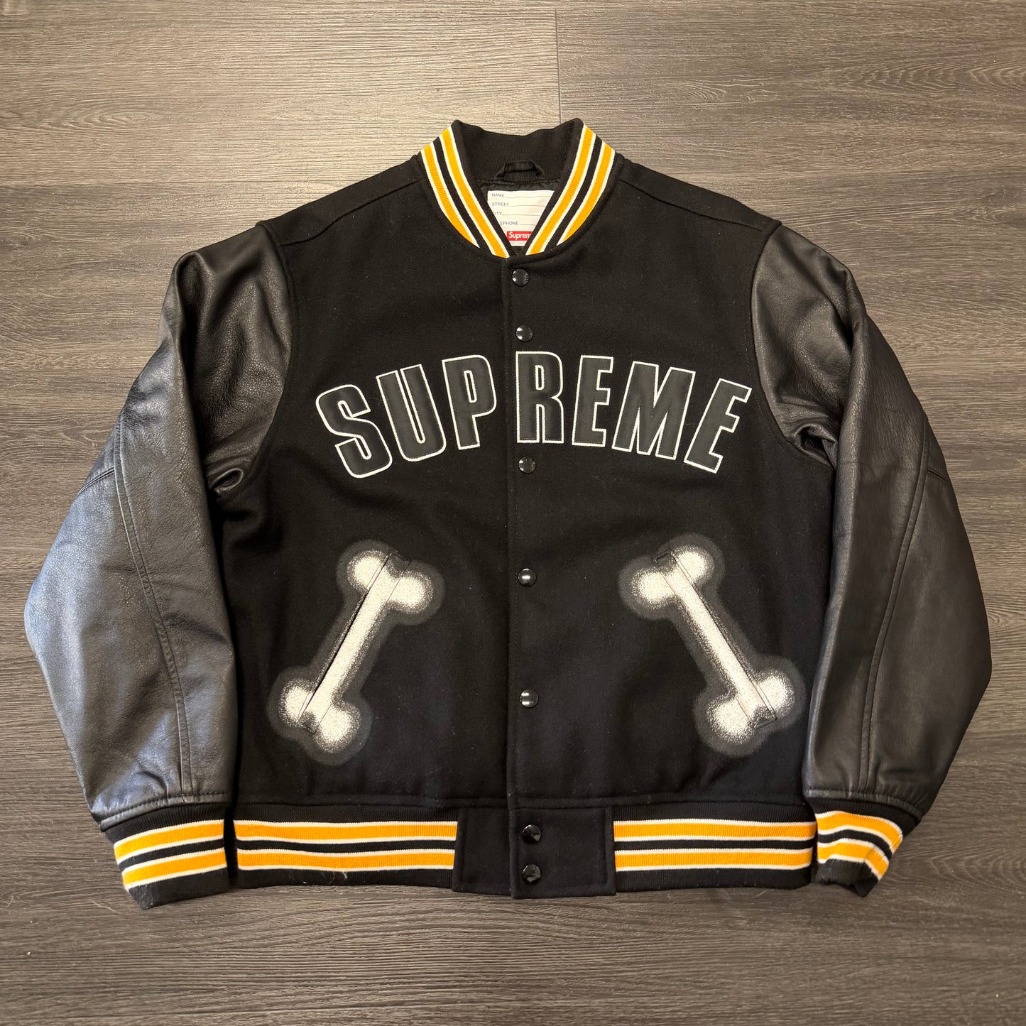 Supreme Bone Varsity Jacket