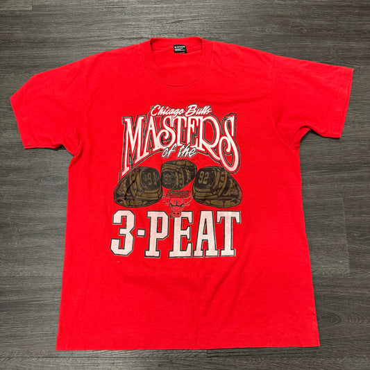 Bulls 3 Peat Vintage Tee