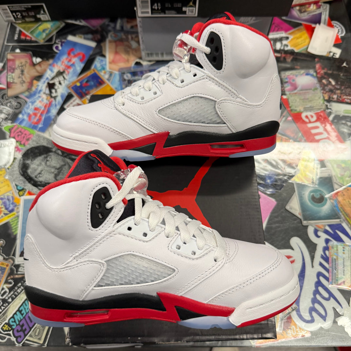 Jordan 5 Retro Fire Red Black Tongue 2025 GS