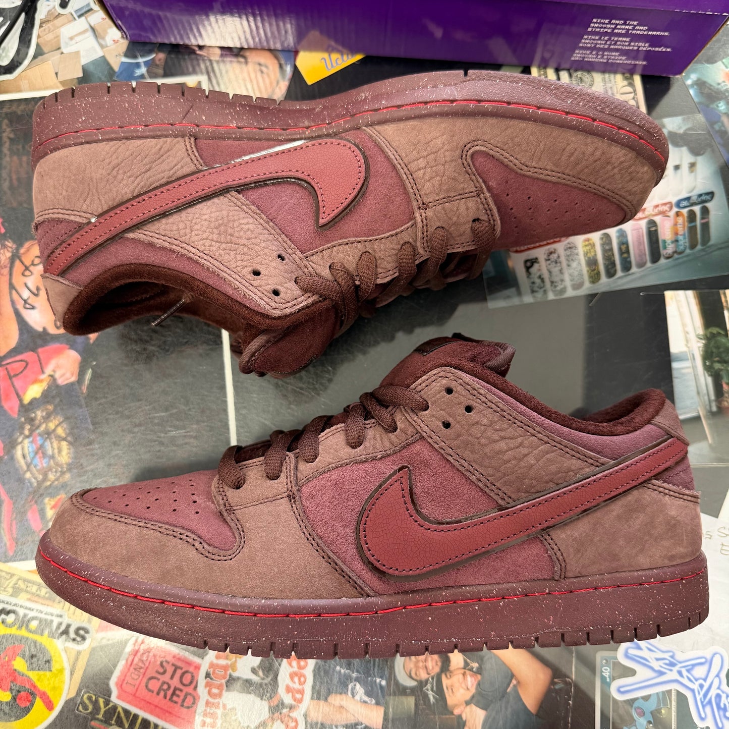 Nike SB Dunk Low City Of Love Burgundy Crush U12