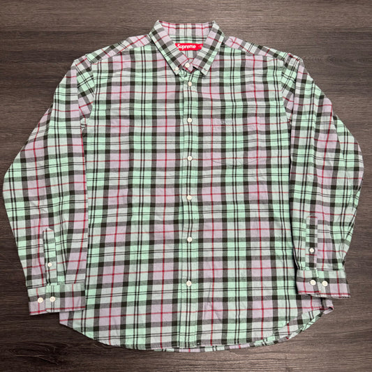 Supreme Flannel Light Purple /Green