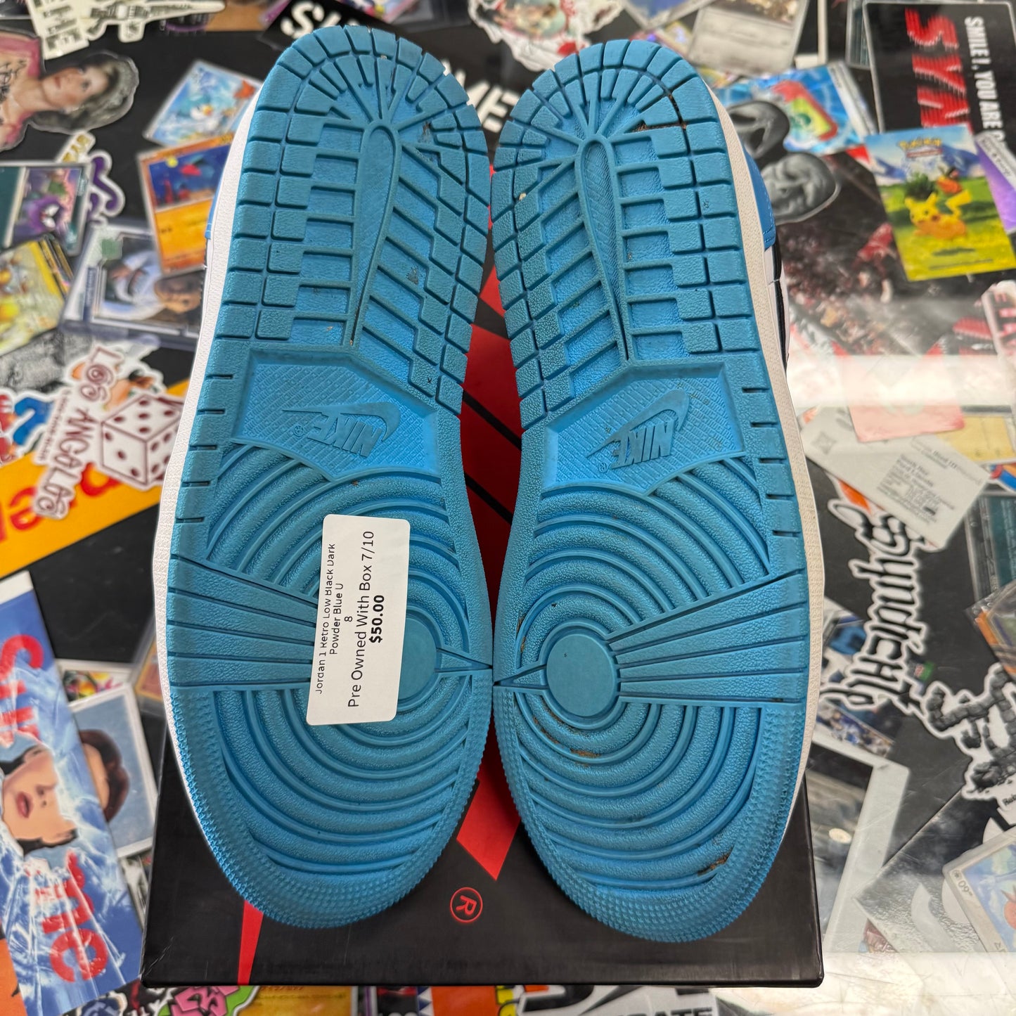 Jordan 1 Retro Low Black Dark Powder Blue U