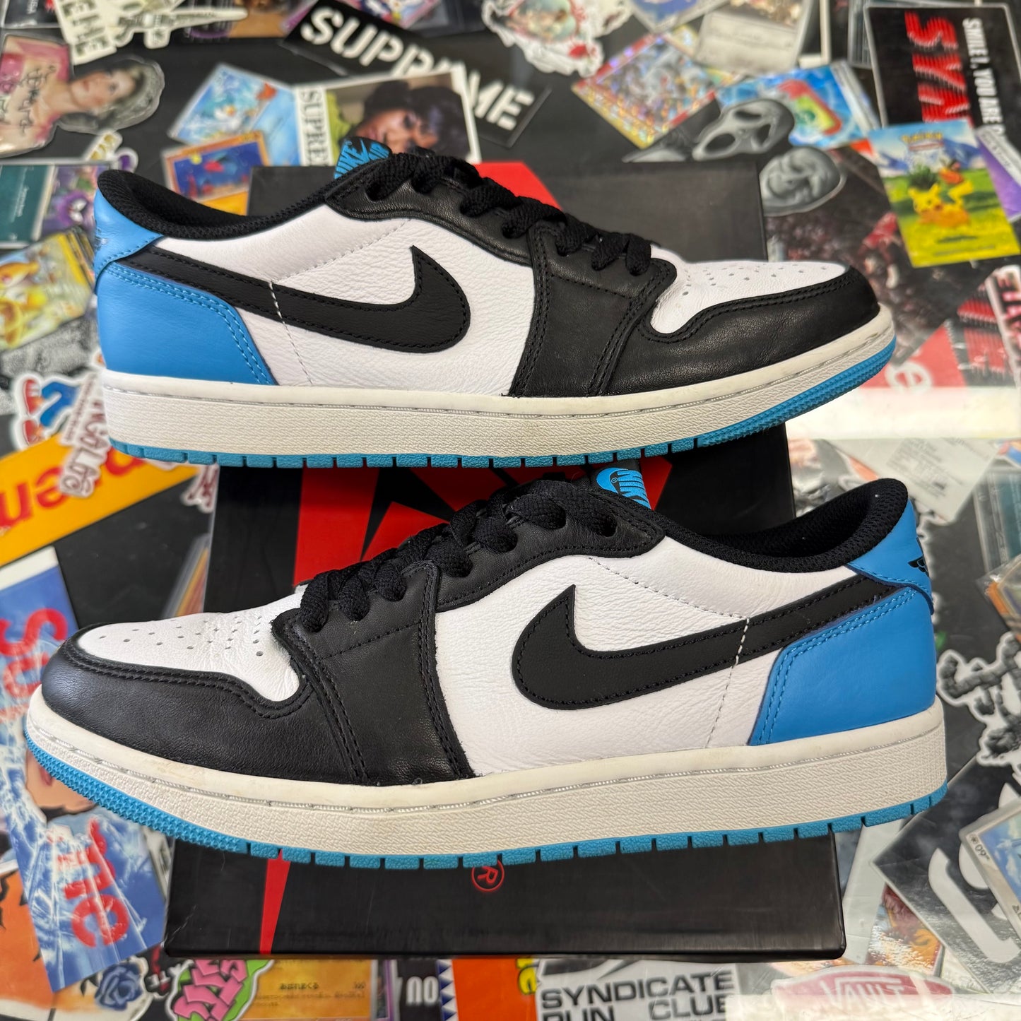 Jordan 1 Retro Low Black Dark Powder Blue U