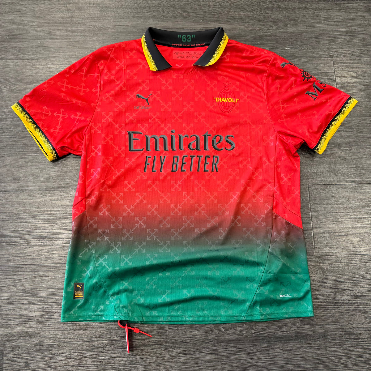 AC Milan Puma Off White Jersey Red