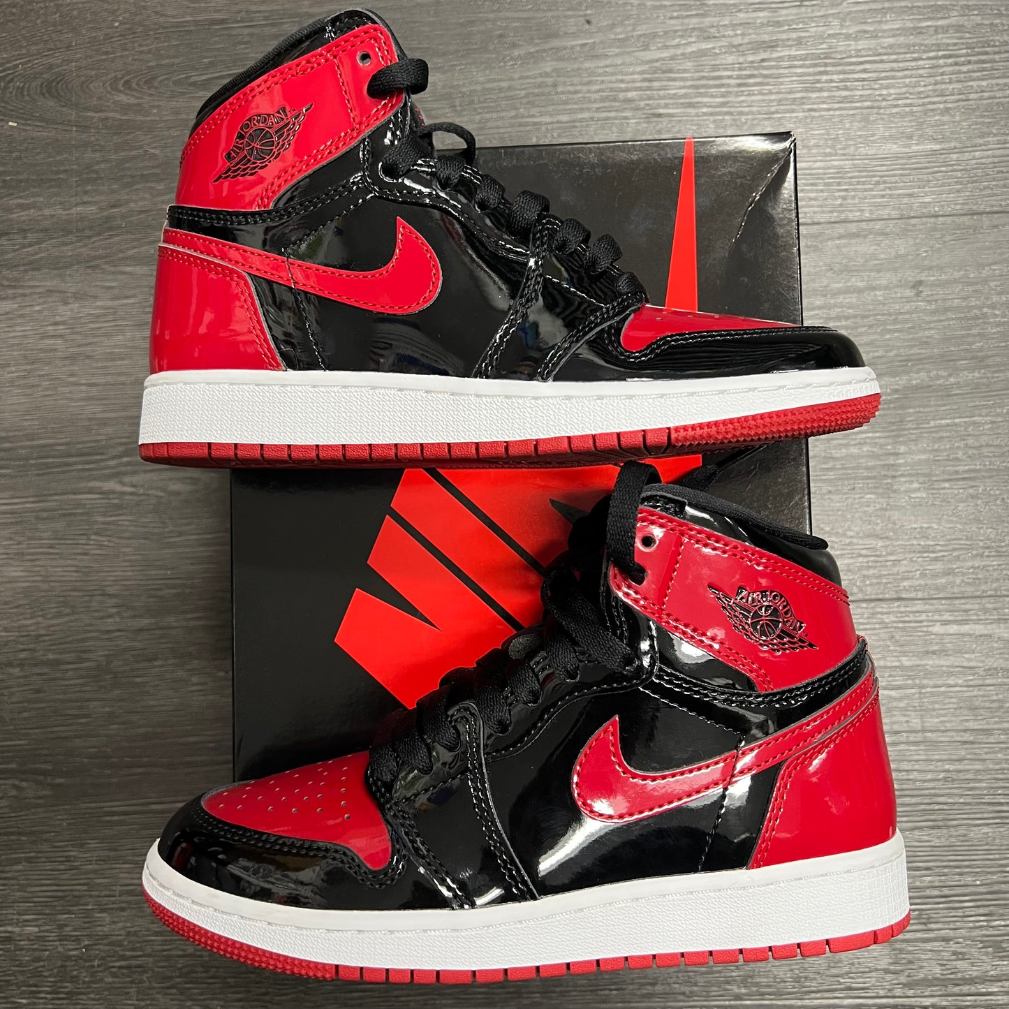 Jordan 1 Retro Patent Bred (GS) U4Y