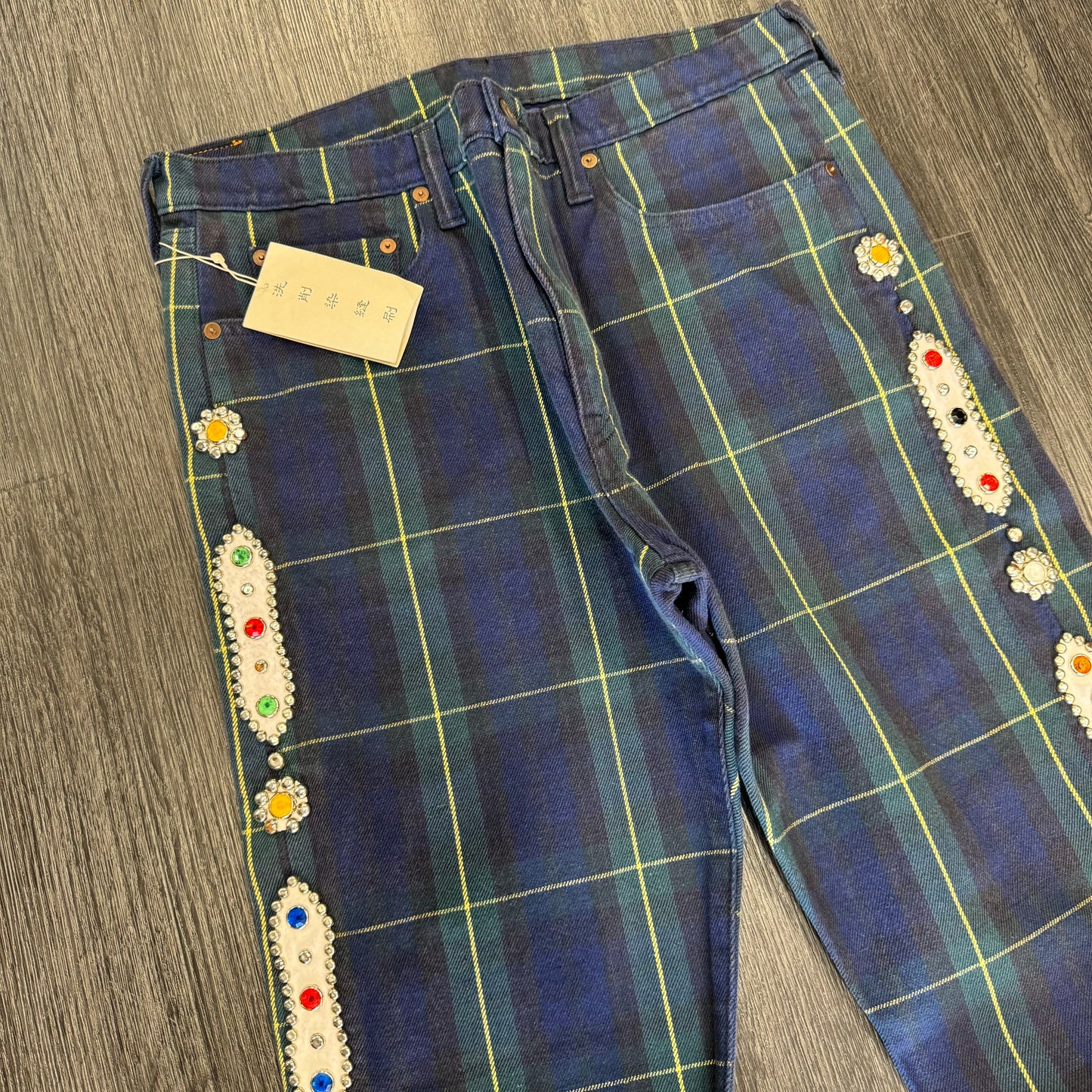 Kapital Tartan Check Monkey Cisco Jeans