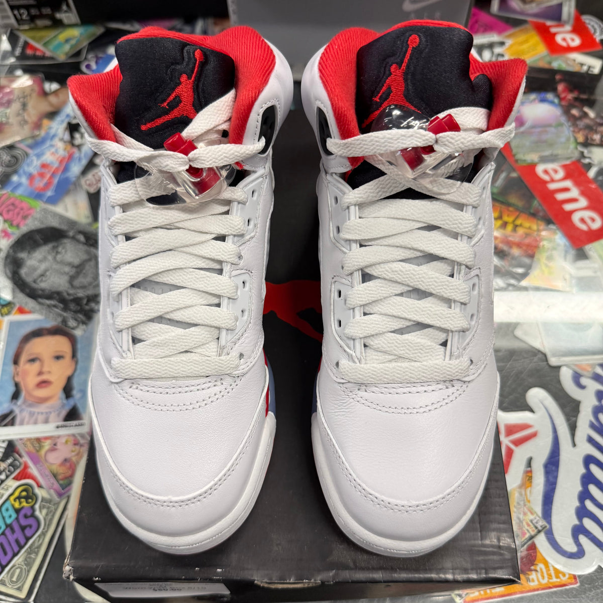 Jordan 5 Retro Fire Red Black Tongue 2025 GS