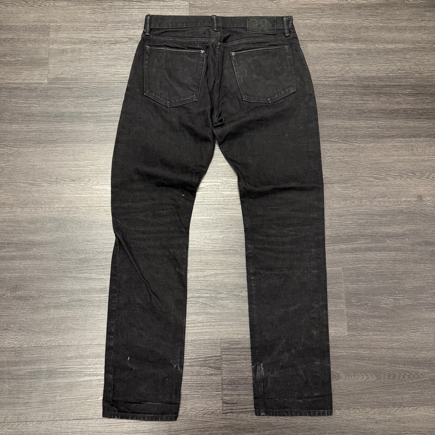 RRL Slim Fit Selvedge Denim Washed Black