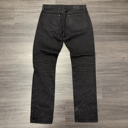 RRL Slim Fit Selvedge Denim Washed Black