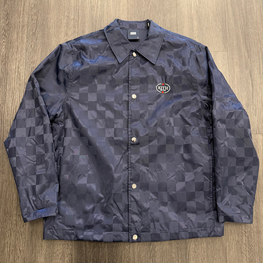Kith Checkered Coaches Jacket Navy