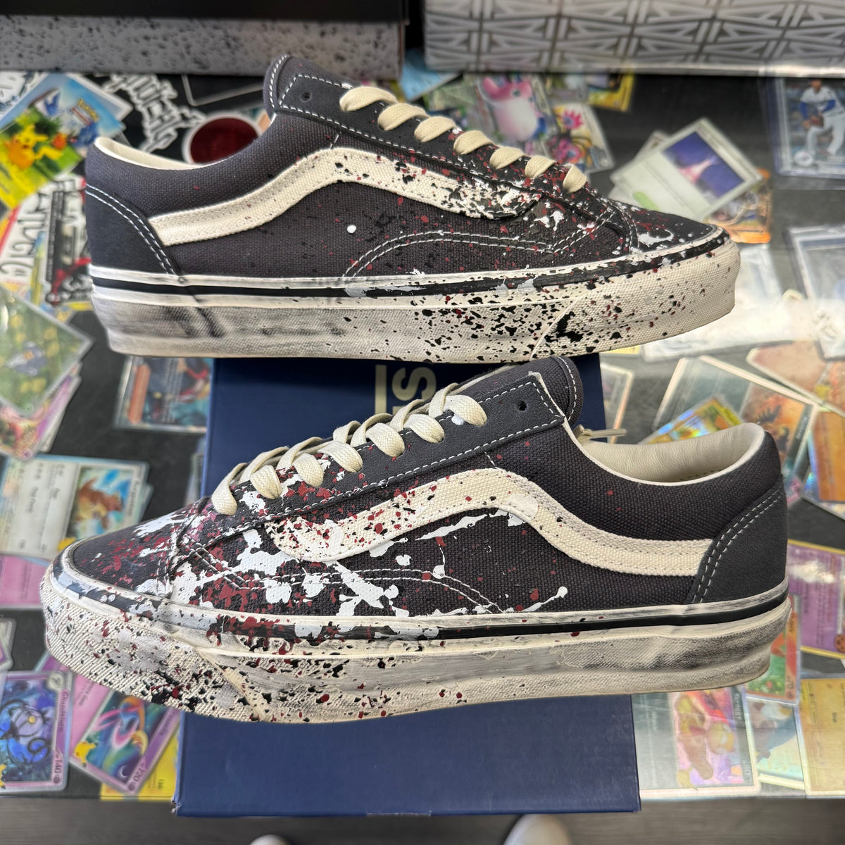 Vans Premium Old Skool 36 Paint Splatter Charcoal Grey U8