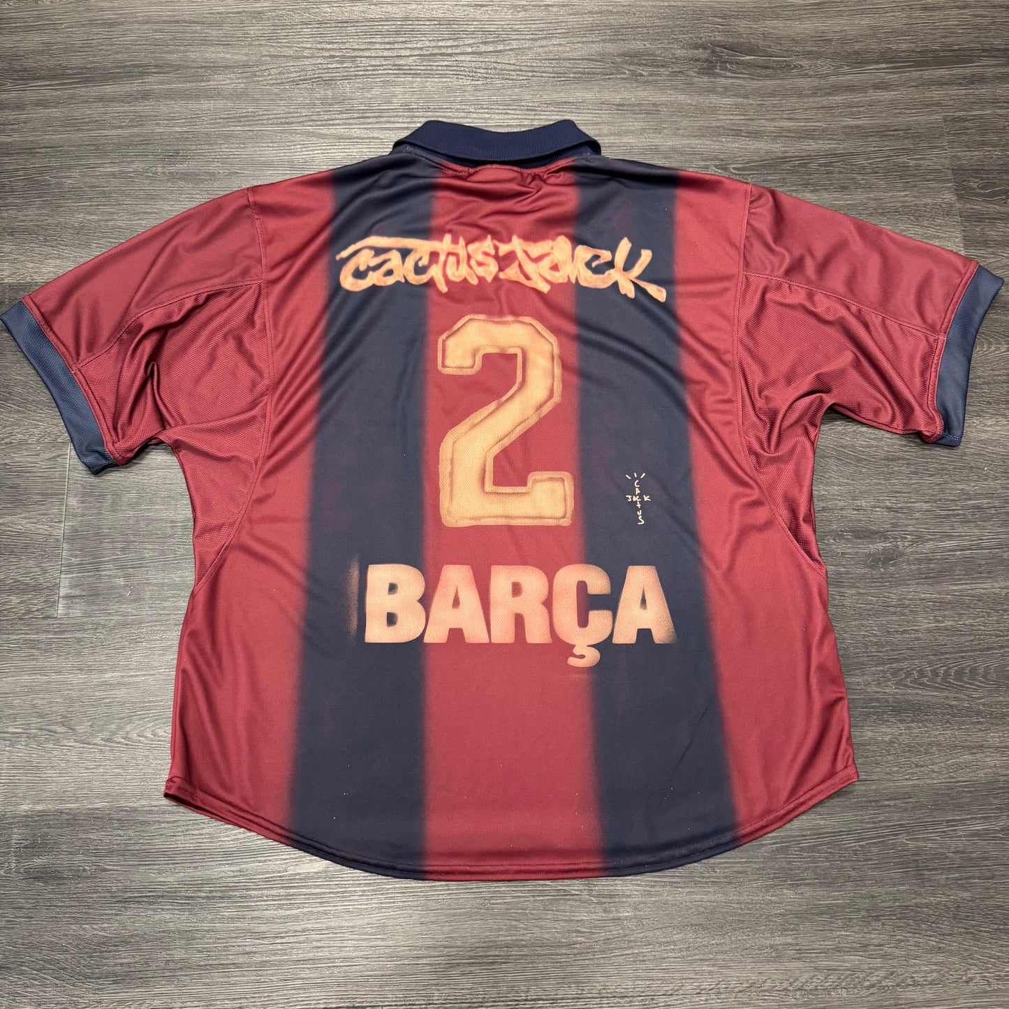 Travis Scott X Nike X FC Barcelona Retro 2000/01 Home Skeleton Jersey