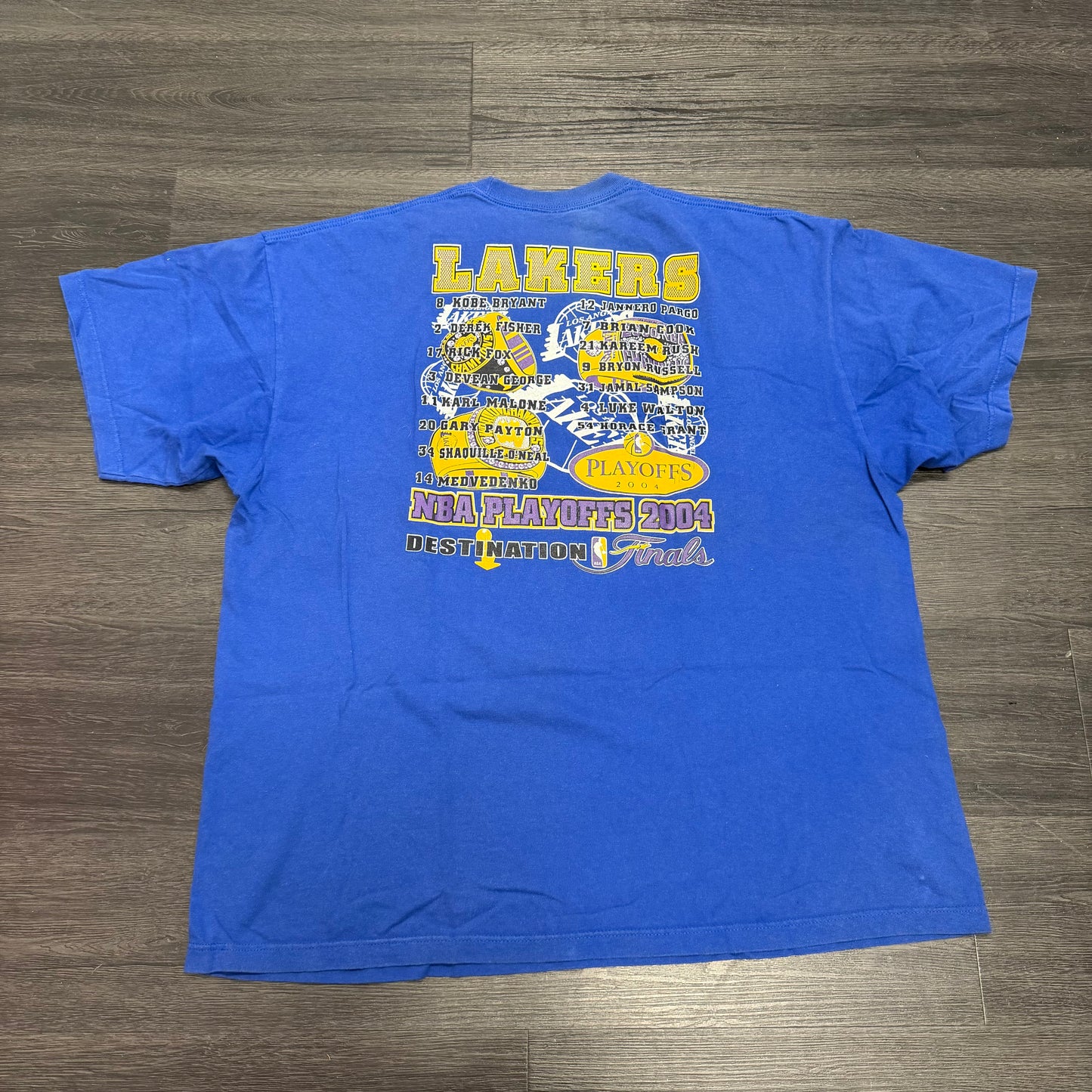 Vintage 3Peat Lakers Tee Blue