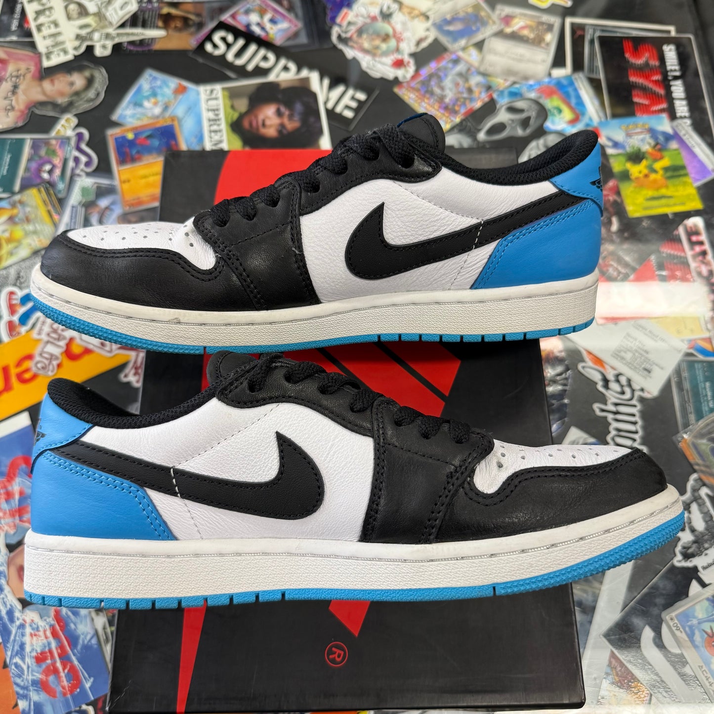 Jordan 1 Retro Low Black Dark Powder Blue U