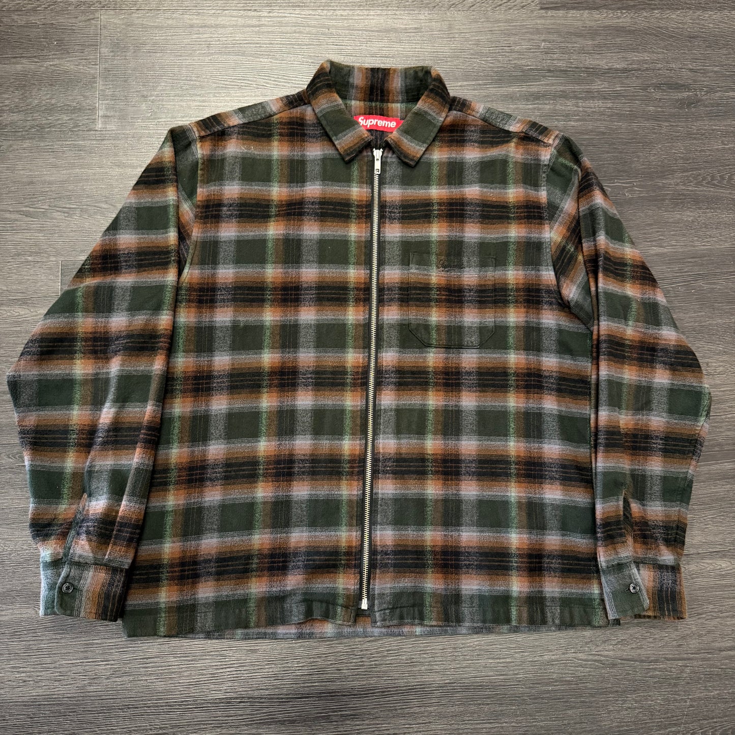 Supreme Zip Up Flannel